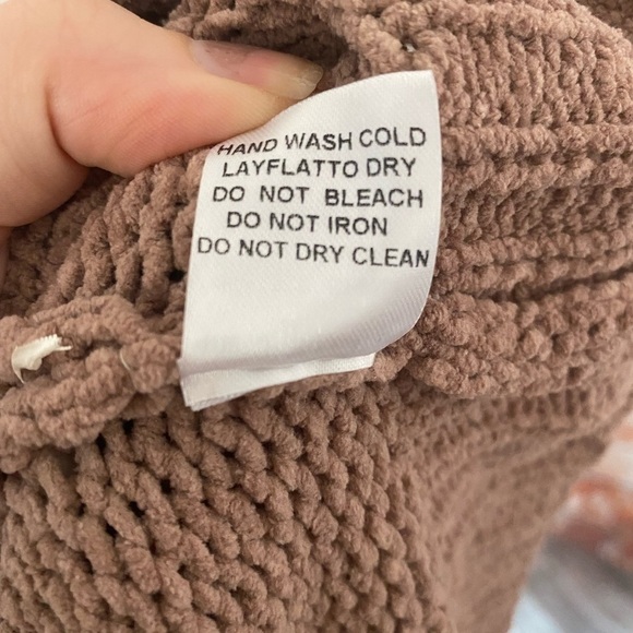 Lost And Wander Jolie Chenille Sweater Blush Pink Mauve Turtleneck Mockneck XS S - Picture 7 of 8